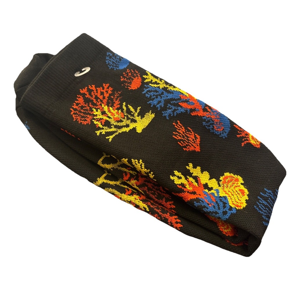 Unbranded Socks Men's Black Excellent Coral Reef Marine Knit NEW Crew Socks L/XL
